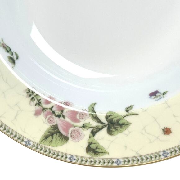 Wedgwood Vintage 1997 "Fleur" 9" Large Rim Soup/Pasta Bowls-Excellent-Set of 6 - Picture 3 of 9